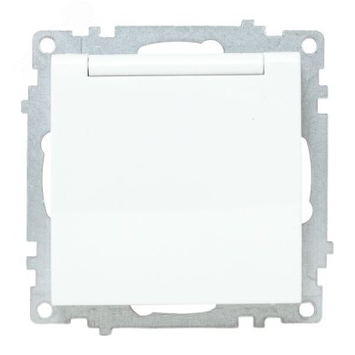 Валенсия Механизм розетки 1-местной с/з 16А белая с крышкой и защ. штор. IP44 EKF