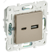 SKANDY Розетка USB A+C 3,1А SK-R14Sh шампань IEK