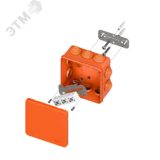 Коробка огнестойкая E45 100х100х50мм с клеммникам 6 полюсов 0,5-10мм2 IP55 HF EKF