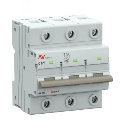 Выключатель автоматический AV-125 3P 125A (D) 10kA AVERES