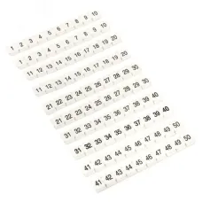 Маркеры для ST/Push-in 2,5 с нумерацией 1-50 для крепления сбоку (100 шт.) EKF