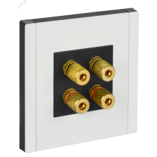 FORTE&PIANO Аудиорозетка 4-местная FP239M металл белый IEK