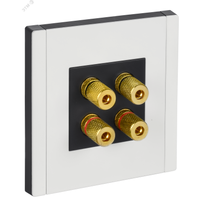 FORTE&PIANO Аудиорозетка 4-местная FP239M металл белый IEK