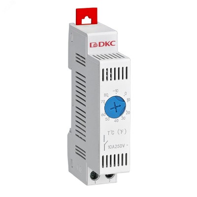 Термостат модульный с регулируемым диапазоном температуры -10…+80°C, NO-контакт