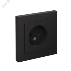 Розетка ATLASDESIGN без заземления 16А в сборе карбон