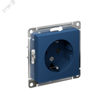 ATLASDESIGN РОЗЕТКА с заземлением со шторками, 16А, механизм, АКВАМАРИН