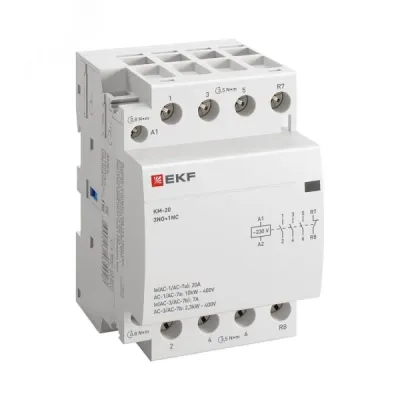 Контактор модульный КМ 20А 3NО+NC (3 мод.) EKF