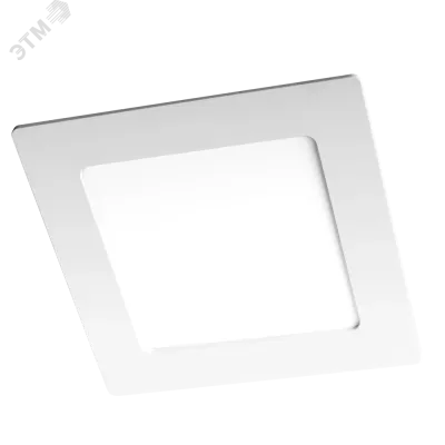 PPL-S  9w 6500K IP40 WH 145мм встр/квадр Jazzway