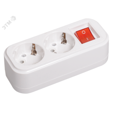 Розетка переносная разб. с выкл. К02В 2 места CLASSIC IEK