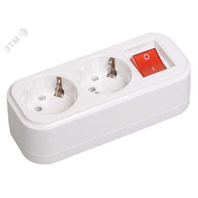 Розетка переносная разб. с выкл. К02В 2 места CLASSIC IEK