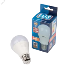 Лампа светодиодная LED 11 Вт 880Лм 3000К белая Е27 Груша