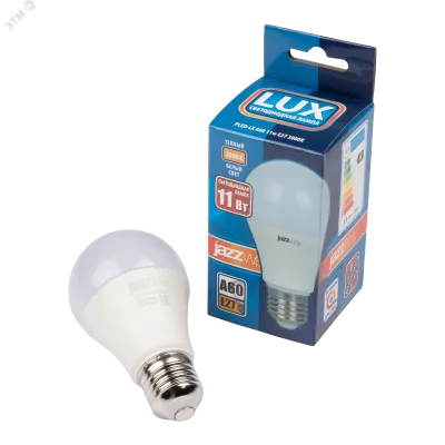 Лампа светодиодная LED 11 Вт 880Лм 3000К белая Е27 Груша