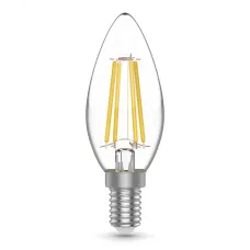 Лампа Gauss Basic Filament Свеча 5W 600lm 4000K E14 LED 1/10/50