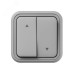 Выключатель, для жалюзи серый, ОП, винтовые клеммы серый, Бронто EKF