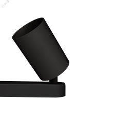 Светильник светодиодный ДПО 2xGU10 без ламп круглый черный корпус