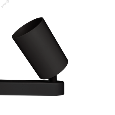 Светильник светодиодный ДПО 2xGU10 без ламп круглый черный корпус