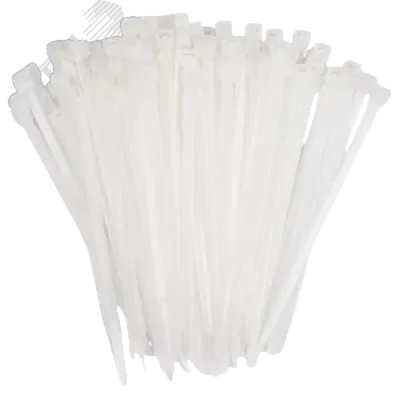 Стяжка кабельная (Хомут) 2,5x200-100WH PA6.6 белая (100 шт/уп) Jazzway