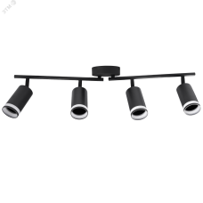 Светильник декоративный ДПО 0204 4xGU10 черный 230V IP20 JazzWay