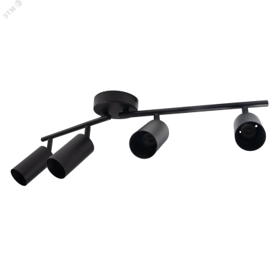 Светильник декоративный ДПО 0504 4xGU10 черный 230V IP20 JazzWay