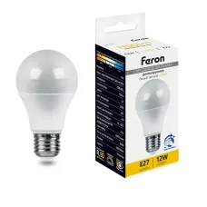 Лампа светодиодная диммируемая, (12W) 230V E27 2700K A60, LB-931