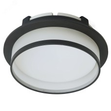 Светильник потолочный встраиваемый, 25W 230V GX70, черный, круг, без лампы, DL700