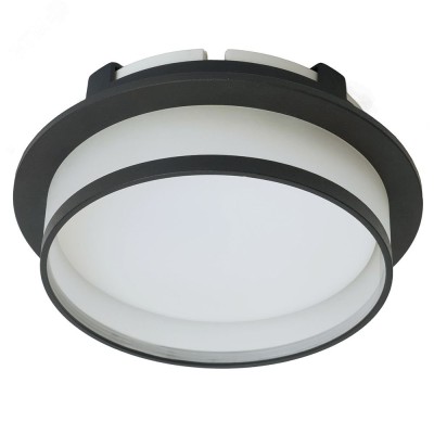 Светильник потолочный встраиваемый, 25W 230V GX70, черный, круг, без лампы, DL700