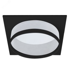 Светильник потолочный встраиваемый, 25W 230V GX70, черный, квадрат, без лампы, DL701