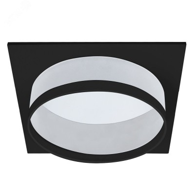 Светильник потолочный встраиваемый, 25W 230V GX70, черный, квадрат, без лампы, DL701