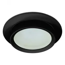 Светильник потолочный встраиваемый, 15W 230V GX53, IP44, черный, круг, без лампы, DL504