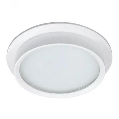 Светильник потолочный встраиваемый, 25W 230V GX70, IP44, белый, круг, без лампы, DL704