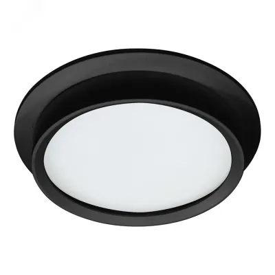 Светильник потолочный встраиваемый, 25W 230V GX70, IP44, черный, круг, без лампы, DL704