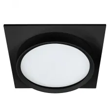 Светильник потолочный встраиваемый, 25W 230V GX70, IP44, черный, квадрат, без лампы, DL705