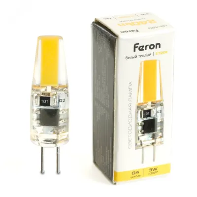 Лампа светодиодная, (3W) 230V G4 2700K JC, LB-423