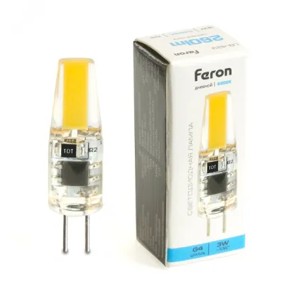Лампа светодиодная, (3W) 230V G4 6400K JC, LB-423