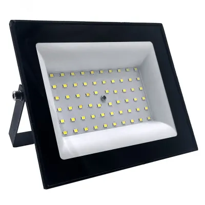 Прожектор светодиодный 2835SMD, 100W 6500K  AC220-240V/50Hz IP65, черный в компактном корпусе, SFL51-100, ПРОМО