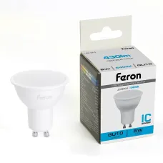 Лампа светодиодная, (5W) 230V GU10 6400K MR16, LB-24