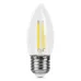 Лампа светодиодная, 980LM 6W 175-265V E27 4000K C35 прозрачная, LB-1206