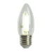 Лампа светодиодная, 980LM 6W 175-265V E27 4000K C35 прозрачная, LB-1206
