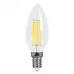 Лампа светодиодная, 960LM 6W 175-265V E14 2700K C35 прозрачная, LB-1206