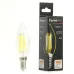 Лампа светодиодная, 1280LM 8W 175-265V E14 2700K C35 прозрачная, LB-1208