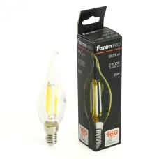 Лампа светодиодная, 960LM 6W 230V E14 175-265V C35T прозрачная, LB-1216