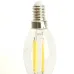 Лампа светодиодная, 1280LM 8W 175-265V E14 2700K C35T прозрачная, LB-1218
