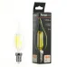 Лампа светодиодная, 1280LM 8W 175-265V E14 2700K C35T прозрачная, LB-1218