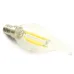 Лампа светодиодная, 1300LM 8W 175-265V E14 4000K C35T прозрачная, LB-1218