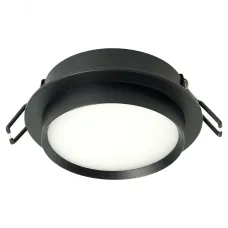 Светильник потолочный встраиваемый, 15W 230V GX53, черный, круг, без лампы, DL507