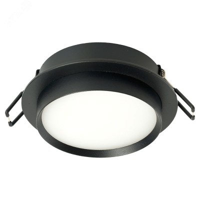 Светильник потолочный встраиваемый, 15W 230V GX53, черный, круг, без лампы, DL507