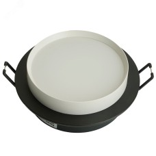 Светильник потолочный встраиваемый, 15W 230V GX53, черный + белый, круг, без лампы, DL507