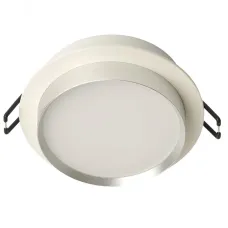 Светильник потолочный встраиваемый, 15W 230V GX53, белый + серебро, круг, без лампы, DL507