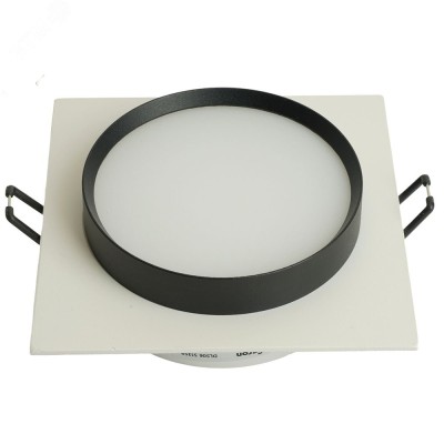 Светильник потолочный встраиваемый, 15W 230V GX53, белый + черный, квадрат, без лампы, DL506