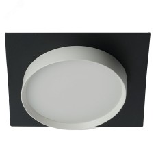 Светильник потолочный встраиваемый, 15W 230V GX53, черный + белый, квадрат, без лампы, DL506